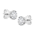 .925 Sterling Silver 1/2 cttw Lab Grown Diamond Composite Earring (F-G Color, VS2-SI1 Clarity)