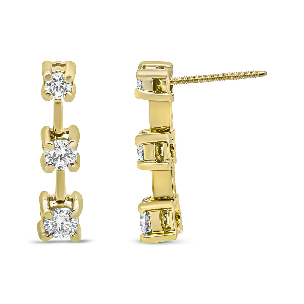 .925 Sterling Silver 1/2 Cttw Lab Grown Brilliant Round Cut Diamond Floral Cluster Stud Earrings (G-H Color, VS2-SI1 Clarity)