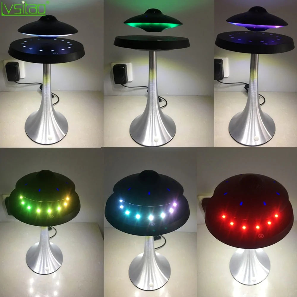 Lámpara OVNI con altavoz y levitación magnética LED