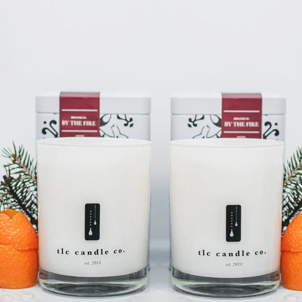 "Fireside Chat" By the Fire, Pine and Fir Luxury 2-Wick Soy Candle Gift Set