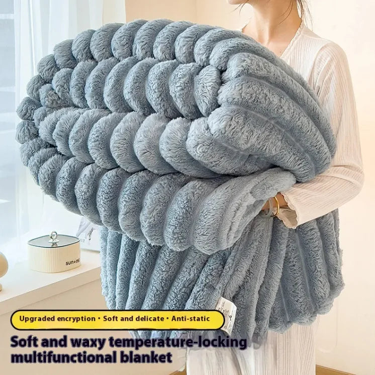 VelvetCozy Solid Color Thickened Nap Blanket