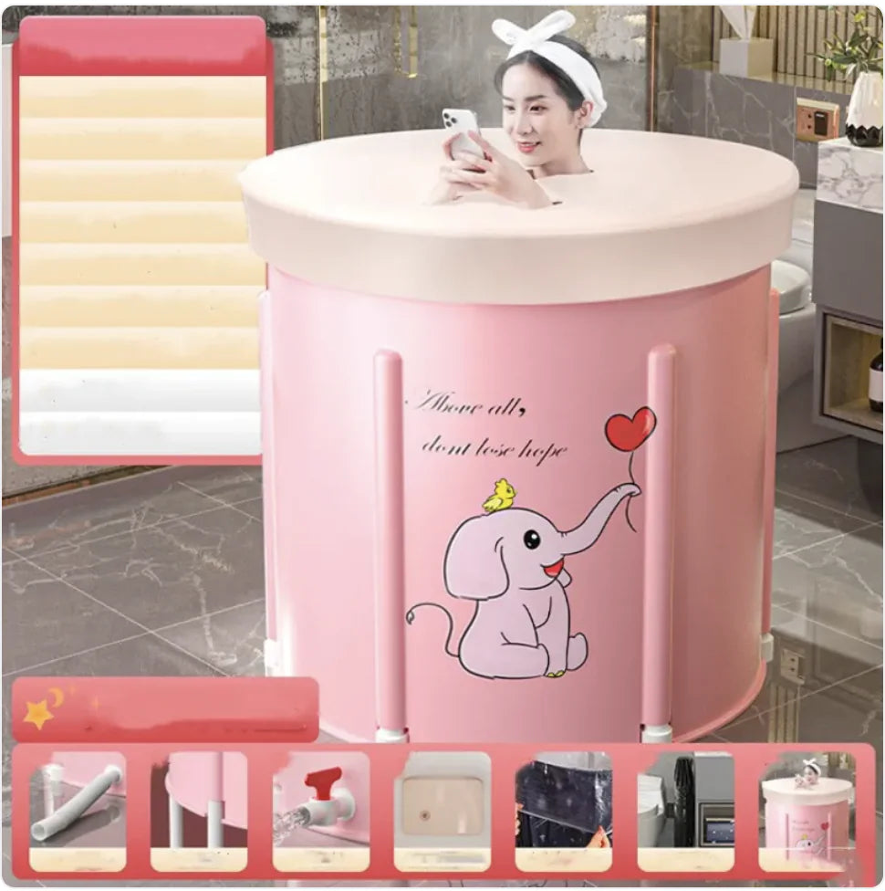 Bañera plegable con calefacción