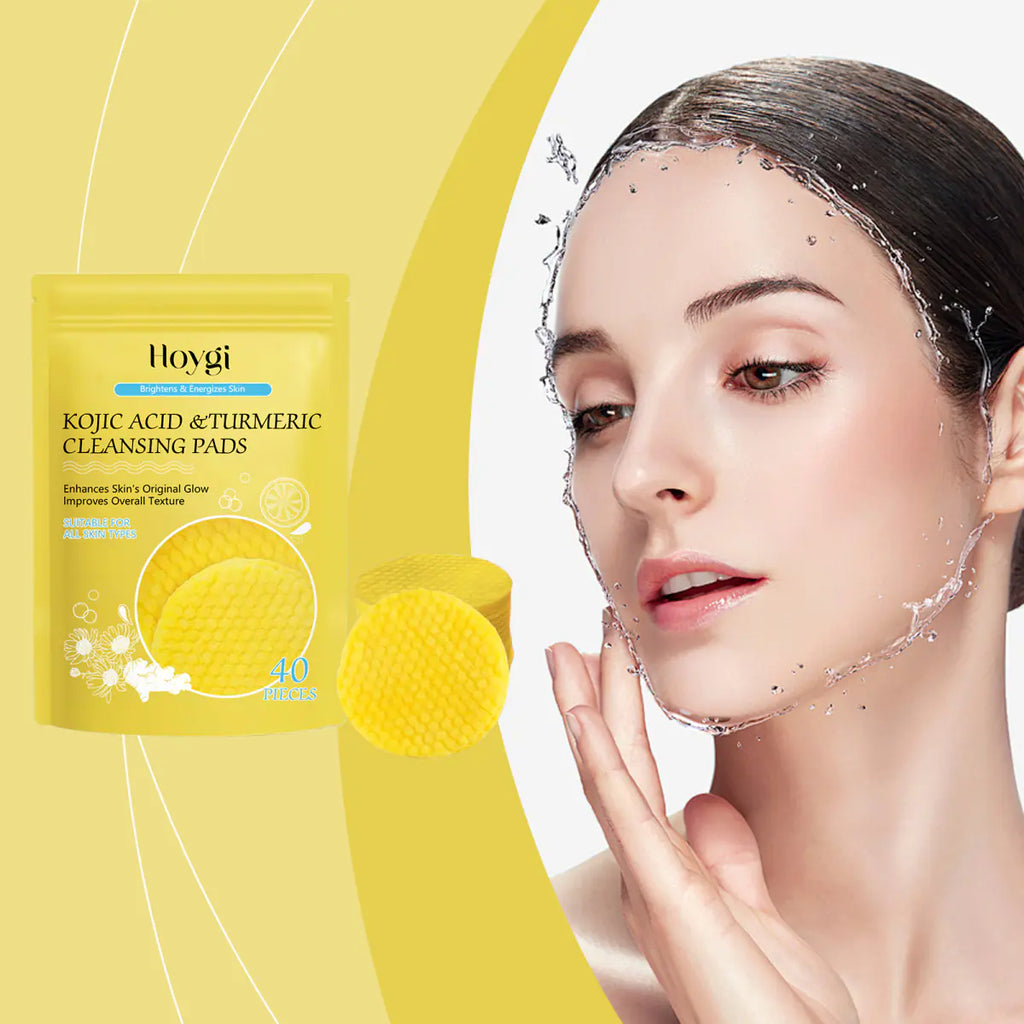 Tampon nettoyant au curcuma HOYGI – Exfoliant et démaquillant