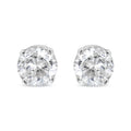 .925 Sterling Silver 1/3 Cttw Round Brilliant-Cut Near Colorless Diamond Classic 4-Prong Stud Earrings (H-I Color, I2-I3 Clarity)