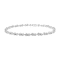 .925 Sterling Silver 1/4 cttw Prong Set Round-Cut Diamond Heart and Infinity Link Bracelet (I-J Color, I2-I3 Clarity) - Size 7.25"