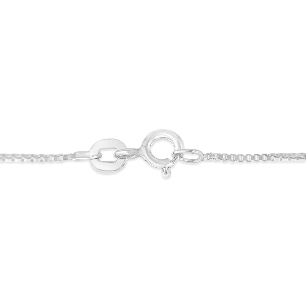 Collier en argent sterling 925 avec diamant 1/4 ct et station flottante à quatre feuilles de 18 po (couleur IJ, pureté I1-I2)