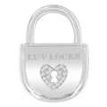Collier pendentif « Luv Locks » en argent sterling 925 avec diamants 1/8 ct (HI, I1-I2)