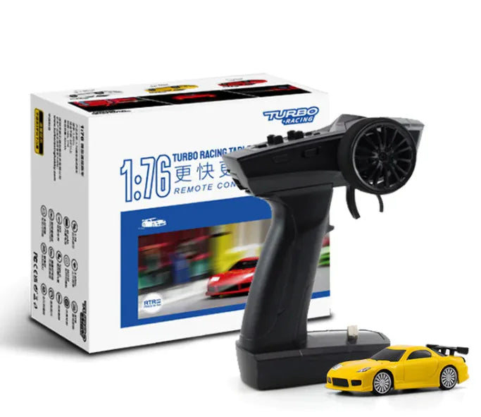 TURBO RACING MINI RC Coche de control remoto eléctrico Modelo de carreras de derrape Juguetes de escritorio para niños adultos