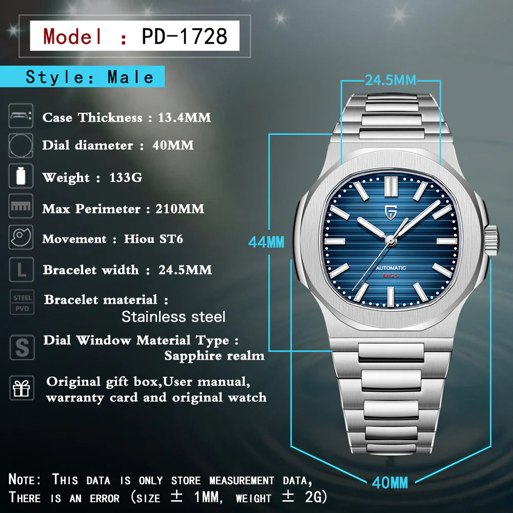 Montre mécanique étanche pour homme