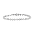 .925 Sterling Silver 1/3 cttw Miracle Set Round-Cut Diamond Heart Link Tennis Bracelet (I-J Color, I2-I3 Clarity) - Size 7"