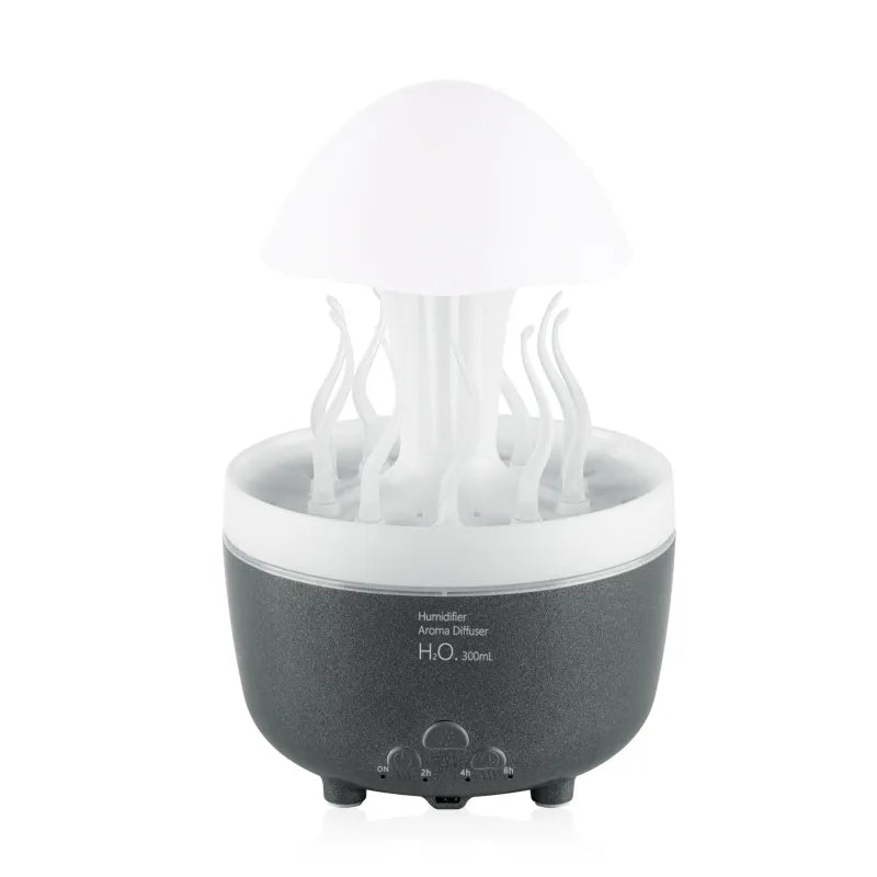 Difusor de aroma con forma de gota de agua giratoria, lámpara de noche colorida