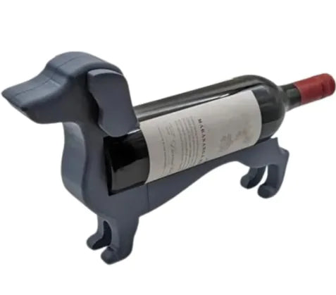 Portabotellas de vino con forma de perro salchicha