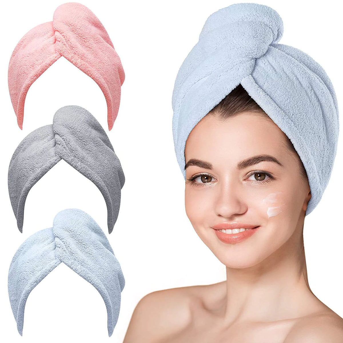Toalla envolvente elegante para el cabello