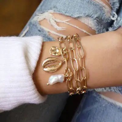 Bracelet à breloques exotiques Dariya 3 en 1