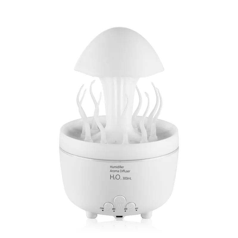 Difusor de aroma con forma de gota de agua giratoria, lámpara de noche colorida