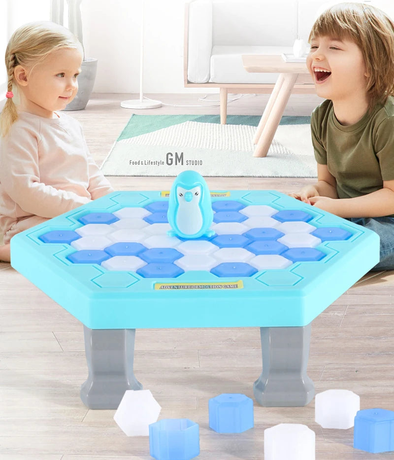 Hot Sale Parent-child Interactive Mini Kids Save Penguin Ice Block Breaker Trap Toys Funny Table Game Toy Stress Reliever Decor