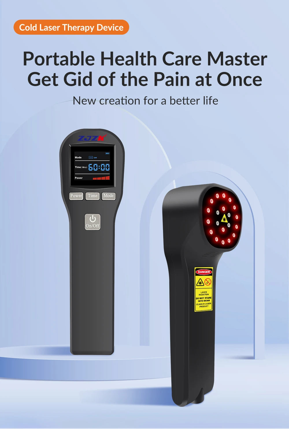 Deep tissue cold laser therapy device professional horse dogs cats health care tool for pain relief 808nm 650nm 880mW 20 diodes