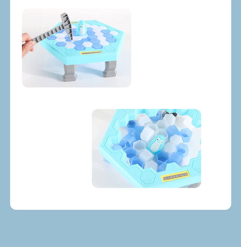 Hot Sale Parent-child Interactive Mini Kids Save Penguin Ice Block Breaker Trap Toys Funny Table Game Toy Stress Reliever Decor