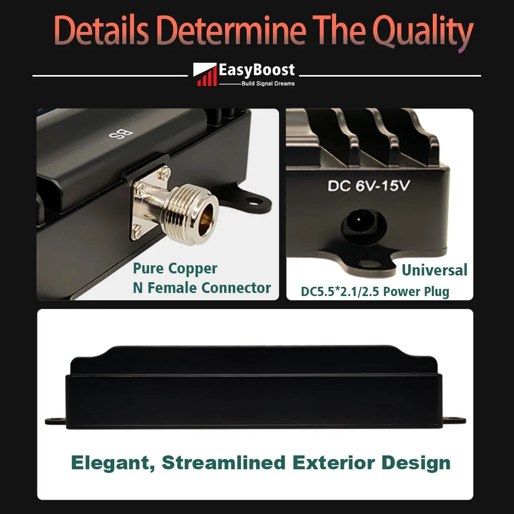 T-Mobile Signal Booster Unit with Power Supply, 5G, 4G, N71, B71, 600Mhz, Sprint, U.S.Cellular, Rogers App Monitoring