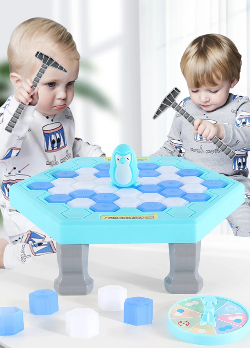 Hot Sale Parent-child Interactive Mini Kids Save Penguin Ice Block Breaker Trap Toys Funny Table Game Toy Stress Reliever Decor