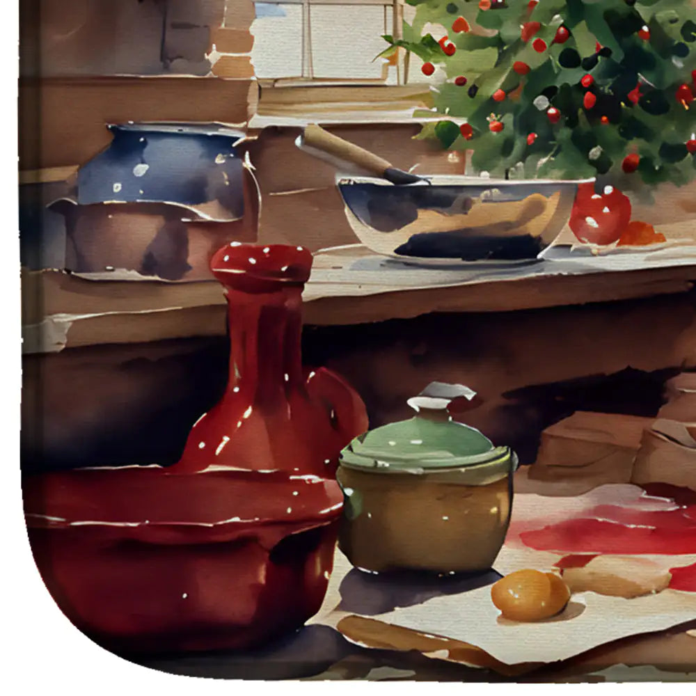 Esterilla para secar platos con forma de galletas de Papá Noel