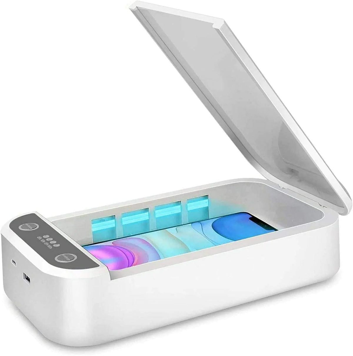 SaniCharge 3 en 1 Désinfecte et charge votre téléphone portable Profitez également de l'aromathérapie