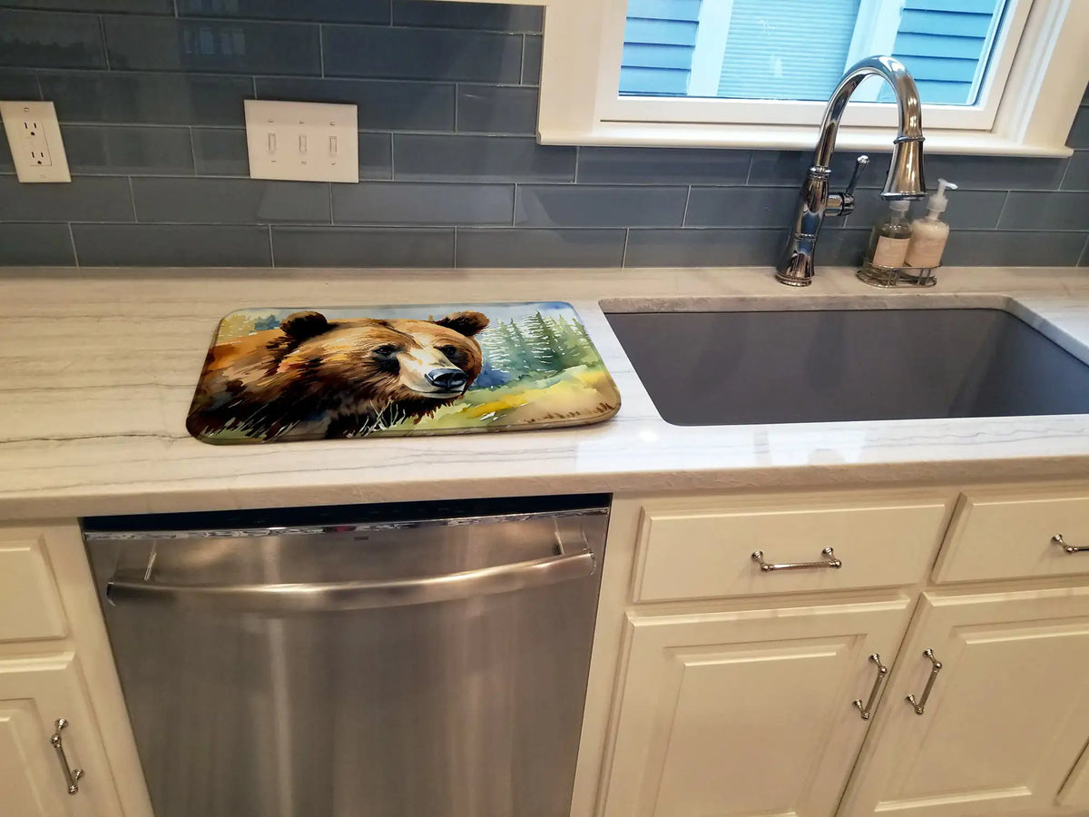 Esterilla para secar platos con forma de oso grizzly