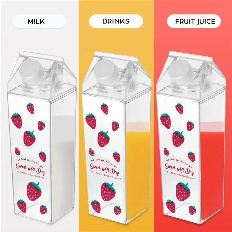 Bottle Clear Beverage Storage Bottles Plastic Carton Water Leakproof Empty Sports Camping Travel Handy Drink Transparent Tea