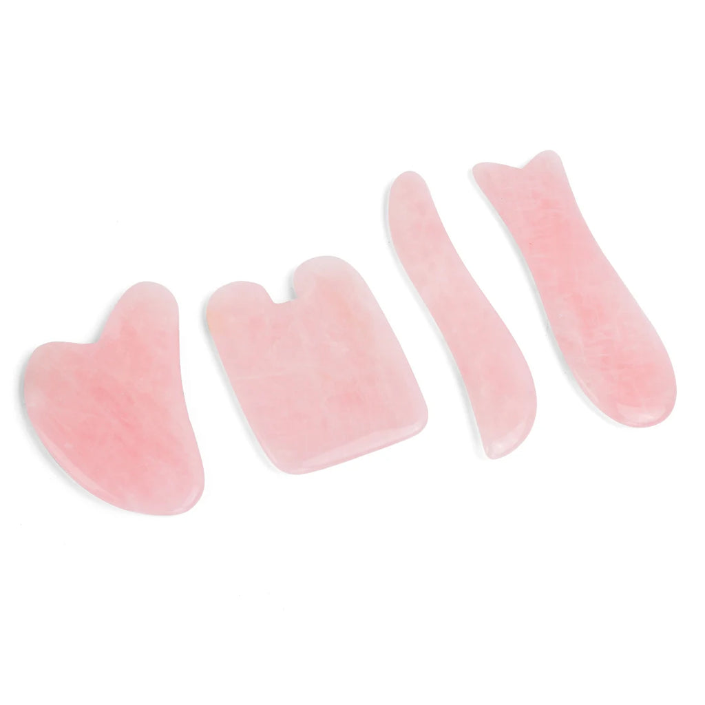 Rose Quartz Face Massager Gua Sha Scraper Natural Jade Stone Skin Care Massager for Body Facial Neck Back Beauty Health Eye SPA