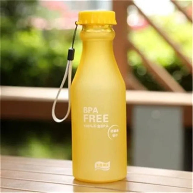 550ML Candy-Colored Drinkware Leak-proof Plastic Portable Non-breakable Soda Bottle Sealed Water Cup Beverage Water Bottle