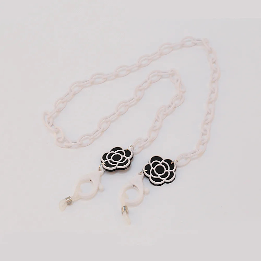 Woman Sunglasses Chain Flower Eyeglasses Cord Necklace Anti-Lost Mask Accessories Glasses Chain Cord Strap Rope   