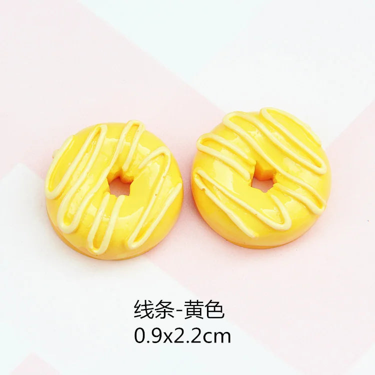 10Pcs/Set Cute Mini Candy Donut Doll Food Pretend Play Dollhouse Accessories Miniature Home Craft Decor Cake Kids Kitchen Toys