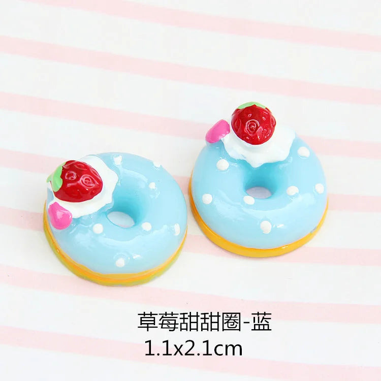 10Pcs/Set Cute Mini Candy Donut Doll Food Pretend Play Dollhouse Accessories Miniature Home Craft Decor Cake Kids Kitchen Toys