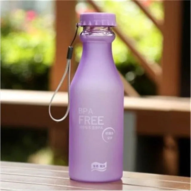 550ML Candy-Colored Drinkware Leak-proof Plastic Portable Non-breakable Soda Bottle Sealed Water Cup Beverage Water Bottle