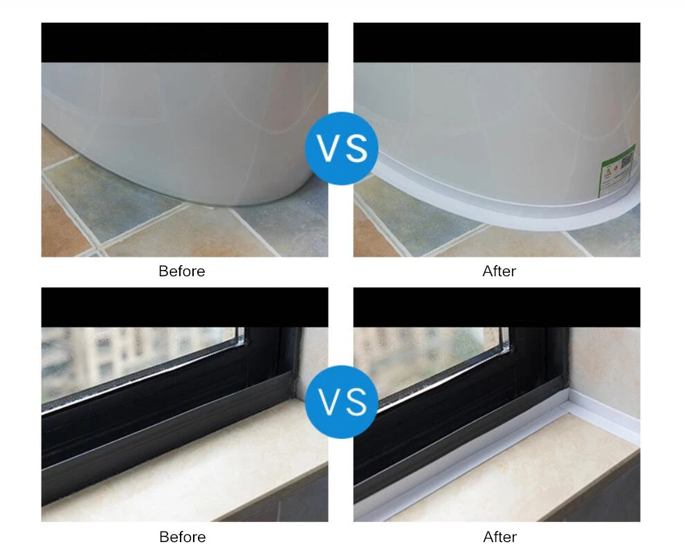 3.2M Home Accessories Waterproof Mold Proof Adhesive Tape Durable Use PVC Material Kitchen Bathroom Wall Sealing Tape