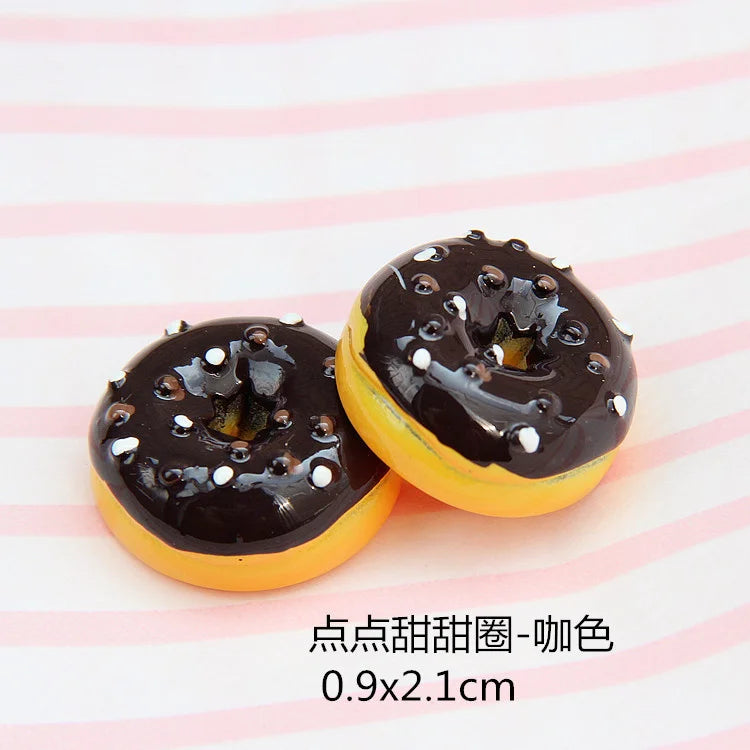 10Pcs/Set Cute Mini Candy Donut Doll Food Pretend Play Dollhouse Accessories Miniature Home Craft Decor Cake Kids Kitchen Toys