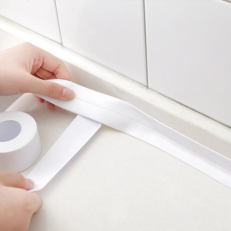 3.2M Home Accessories Waterproof Mold Proof Adhesive Tape Durable Use PVC Material Kitchen Bathroom Wall Sealing Tape