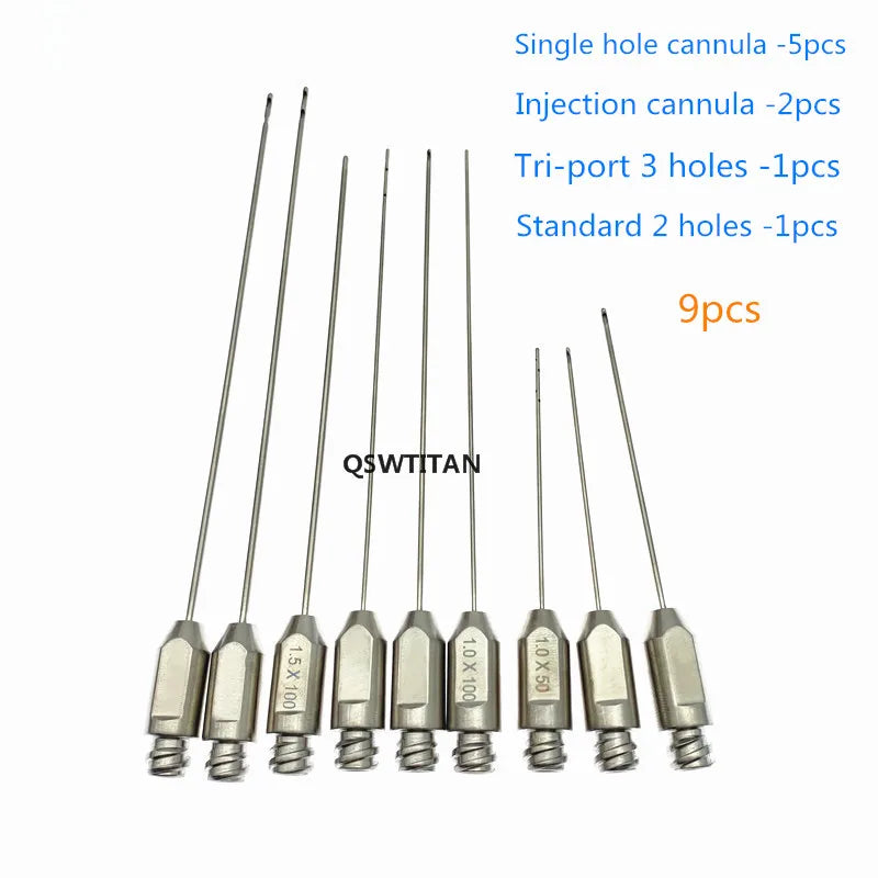 Fat Inflitration Cannula Fat Transfer Cannula Aspiration Cannula Metal Cap Syringe  Cosmetology Micro Cannula liposuction tool