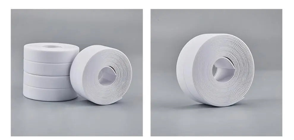 3.2M Home Accessories Waterproof Mold Proof Adhesive Tape Durable Use PVC Material Kitchen Bathroom Wall Sealing Tape