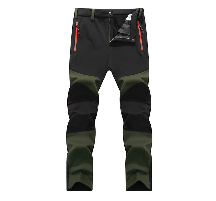 TRVLWEGO Hunting Climbing Camping Hiking Trekking Pants Softshell Autumn Winter Waterproof  Warmth Radiation Protection Men