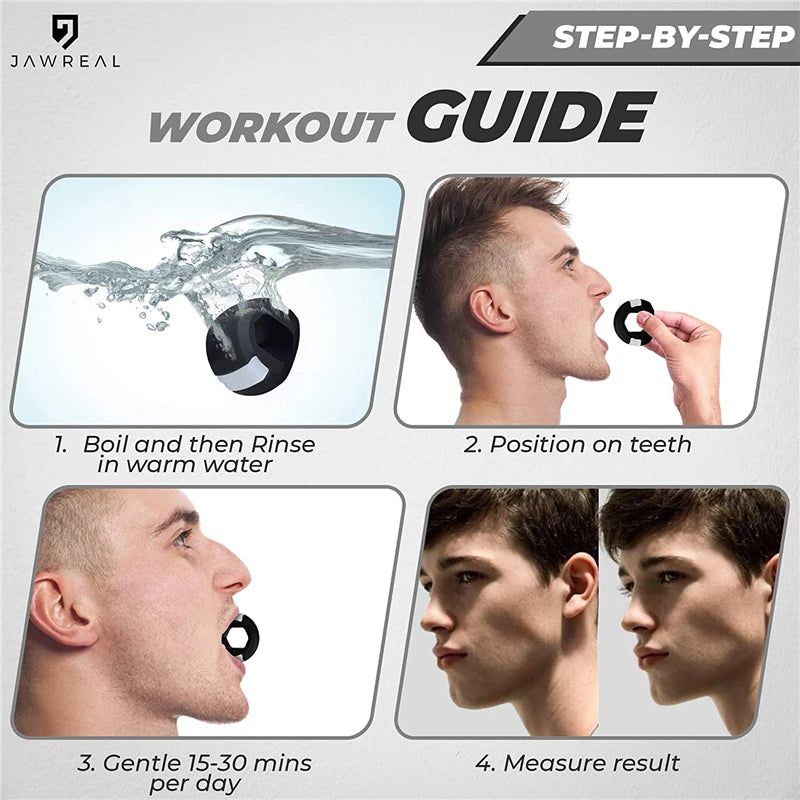 Food-grade Silica Gel Safe Jaw Trainer Anti-stress Face Fitness Ball Breaker Facial Toner Anti-Wrinkle Jawline Muscle Exerciser