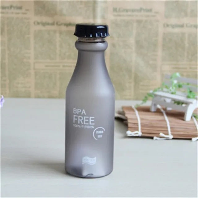 550ML Candy-Colored Drinkware Leak-proof Plastic Portable Non-breakable Soda Bottle Sealed Water Cup Beverage Water Bottle