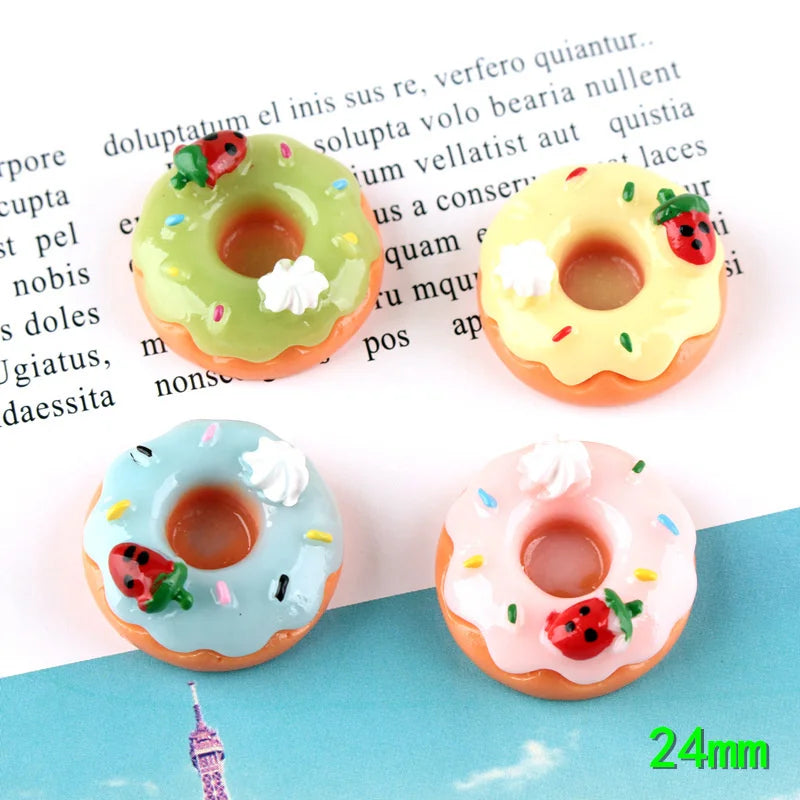 10Pcs/Set Cute Mini Candy Donut Doll Food Pretend Play Dollhouse Accessories Miniature Home Craft Decor Cake Kids Kitchen Toys