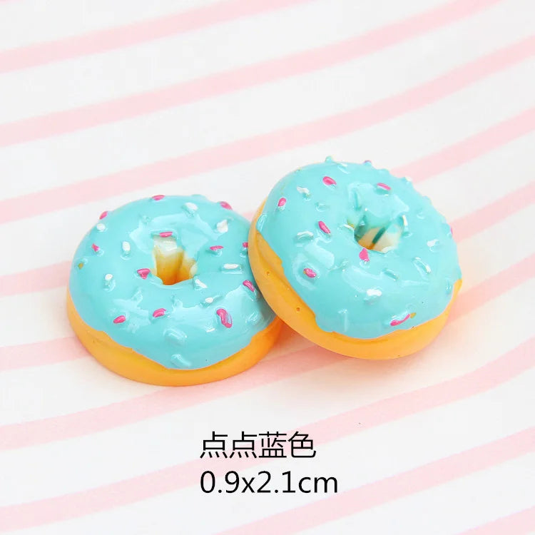 10Pcs/Set Cute Mini Candy Donut Doll Food Pretend Play Dollhouse Accessories Miniature Home Craft Decor Cake Kids Kitchen Toys