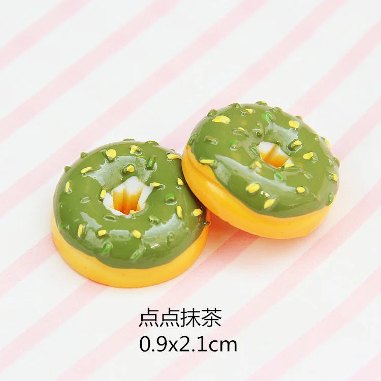 10Pcs/Set Cute Mini Candy Donut Doll Food Pretend Play Dollhouse Accessories Miniature Home Craft Decor Cake Kids Kitchen Toys