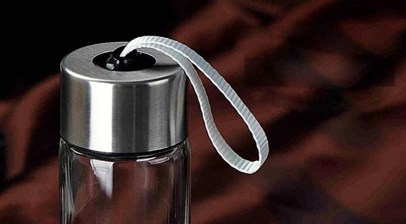 High Quality Glass Water  Bottles 500ml  Lid With Rope Drink Bottled For Beverages Outdoor Brief Portable Tea bottle