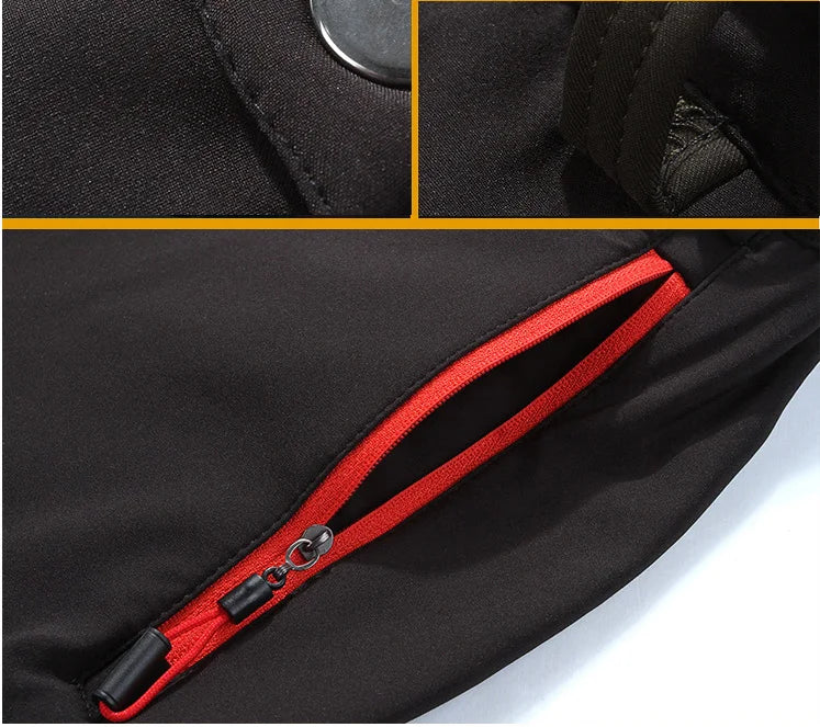 TRVLWEGO Hunting Climbing Camping Hiking Trekking Pants Softshell Autumn Winter Waterproof  Warmth Radiation Protection Men