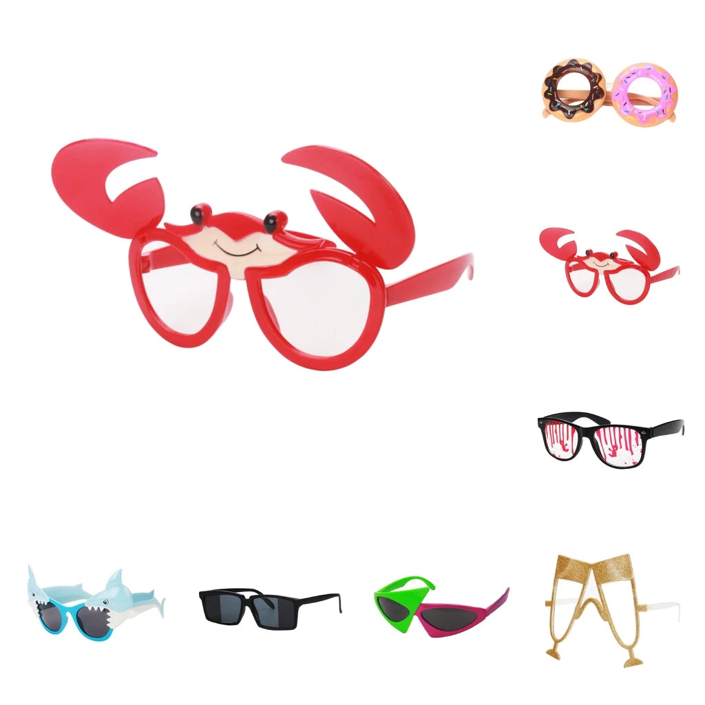 Assorted Novelty Sunglasses Funny Party Glasses Toy Party Tricks for Kids Adults Halloween Fancy Dress Summer Beach Cocktail