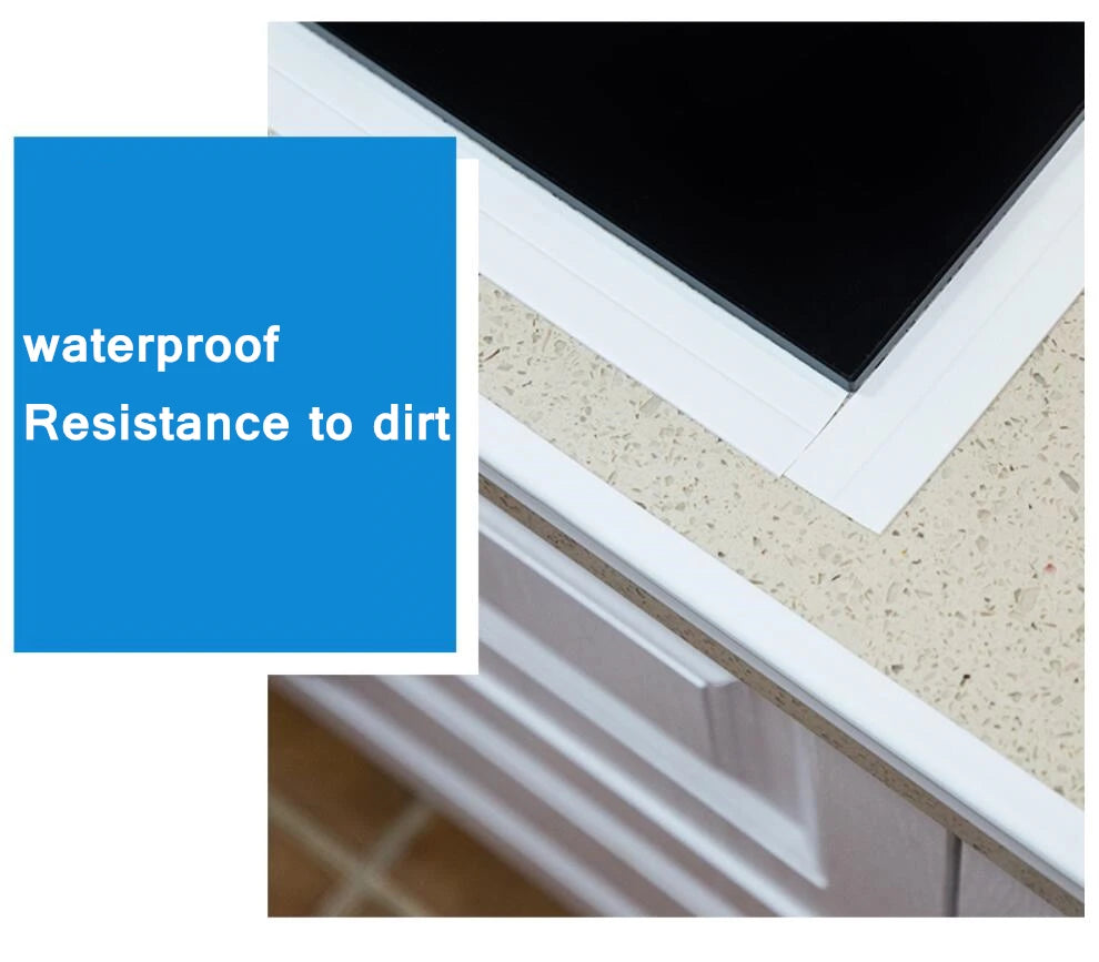 3.2M Home Accessories Waterproof Mold Proof Adhesive Tape Durable Use PVC Material Kitchen Bathroom Wall Sealing Tape