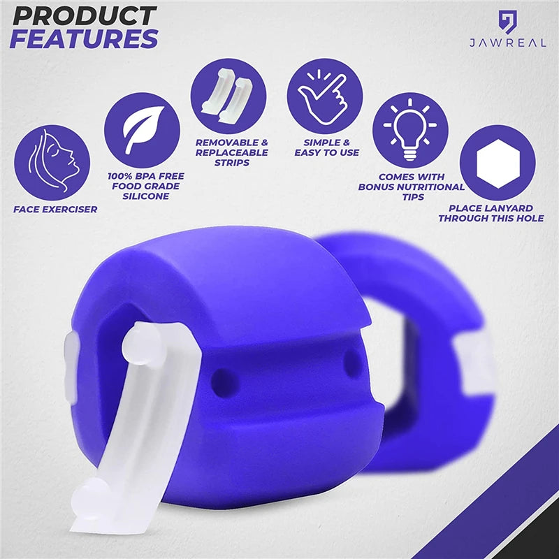 Food-grade Silica Gel Safe Jaw Trainer Anti-stress Face Fitness Ball Breaker Facial Toner Anti-Wrinkle Jawline Muscle Exerciser